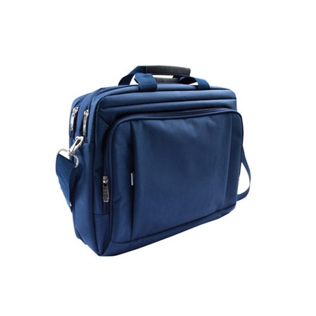 MALETIN PARA PORTATIL Q-CONNECT 15,5" AZUL 1 ASA 1 BOLSILLO EXTERIOR MEDIDAS 390X310X120 MM