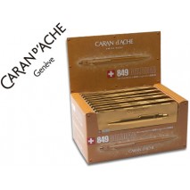 BOLIGRAFO CARAN D'ACHE 849 GOLDBAR 2012 COLLECTION CON ESTUCHE EXPOSITOR 10 UNIDADES PUNTA MEDIA