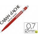 PORTAMINAS CARAN D'ACHE 844 0,7MM CUERPO ROJO ADORNOS CROMADOS