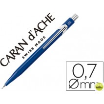 PORTAMINAS CARAN D'ACHE 844 0,7MM CUERPO AZUL ZAFIRO ADORNOS CROMADOS