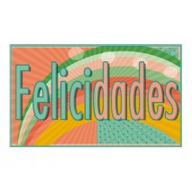 ETIQUETA ARGUVAL FELICIDADES MODELO 71 ROLLO DE 250 UNIDADES