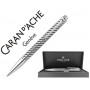 BOLIGRAFO CARAN D'ACHE RNX.316 FIBER ACERO INOX GRABADA EN URDIMBRE A LASER CON ESTUCHE PUNTA MEDIA