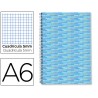 BLOC ESPIRAL LIDERPAPEL A6 MICRO MULTILIDER TAPA FORRADA 140H 80G CUADRO 5 MM 5 BANDAS CELESTE