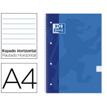BLOC ESPIRAL OXFORD TAPA CARTONCILLO DIN A4 50 HOJAS RAYADO HORIZONTAL