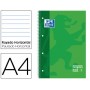 BLOC ESPIRAL OXFORD TAPA EXTRADURA MICROPERFORADO DIN A4 80 HOJAS RAYADO HORIZONTAL COLOR VERDE