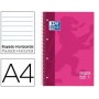 BLOC ESPIRAL OXFORD TAPA EXTRADURA MICROPERFORADO DIN A4 80 HOJAS RAYADO HORIZONTAL COLOR ROSA