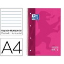 BLOC ESPIRAL OXFORD TAPA EXTRADURA MICROPERFORADO DIN A4 80 HOJAS RAYADO HORIZONTAL COLOR ROSA