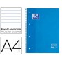 BLOC ESPIRAL OXFORD TAPA EXTRADURA MICROPERFORADO DIN A4 80 HOJAS RAYADO HORIZONTAL COLOR TURQUESA