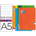 LIBRETA ESCOLAR OXFORD OPENFLEX TAPA FLEXIBLE OPTIK PAPER 48 HOJAS DIN A5 RAYADO HORIZONTAL COLORES