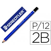 LAPICES DE GRAFITO STAEDTLER MARS ERGOSOFT JUMBO 2B CAJA DE 12 LAPICES