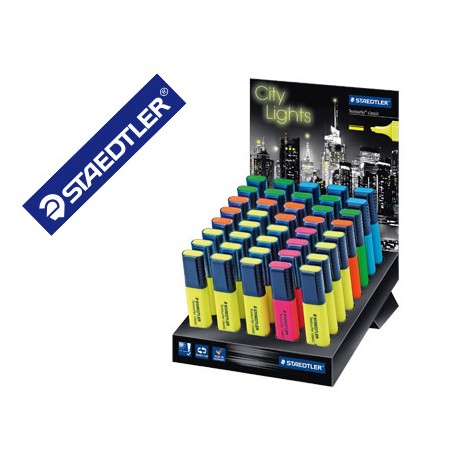 ROTULADOR STAEDTLER TEXTSURFER 364 FLUORESCENTE EXPOSITOR DE 40 UNIDADES COLORES SURTIDOS