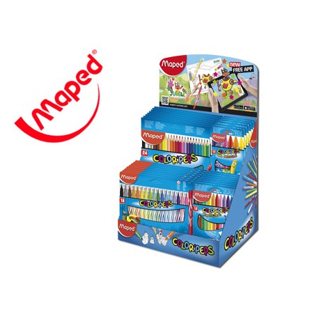EXPOSITOR MAPED COLOR PEPS SOBREMESA 335X215X310 MM