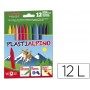 LAPICES CERA PLASTIALPINO CAJA DE 12 COLORES