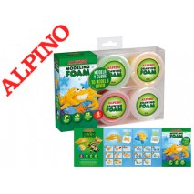 PASTA PARA MODELAR ALPINO MODELING FOAM PACK DE 6 BOTES DE 75ML