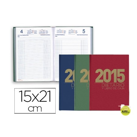 DIETARIO LIDERPAPEL 2015 CUARTO 15X21,5 CM