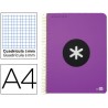 BLOC ESPIRAL LIDERPAPEL A4 MICRO ANTARTIK TAPA POLIPROPILENO 120H 100G CUADRO 5MM 5 BANDAS 4 VIOLET