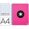 BLOC ESPIRAL LIDERPAPEL A4 MICRO ANTARTIK TAPA POLIPROPILENO 120H 100G CUADRO 5MM 5 BANDAS 4 ROSA F