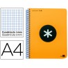 BLOC ESPIRAL LIDERPAPEL A4 MICRO ANTARTIK TAPA POLIPROPILENO 120H 100G CUADRO 5 MM 5 BANDAS 4NARANJ