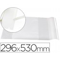 FORRALIBRO LIDERPAPEL CON SOLAPA AJUSTABLE ADHESIVO 296 X 530 MM