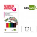 LAPICES DE COLORES ACUARELABLES LIDERPAPEL CAJA DE 12 COLORES