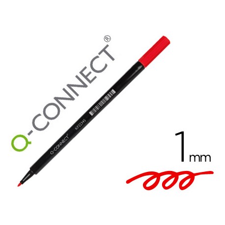 ROTULADOR Q-CONNECT PUNTA DE FIBRA ROJO - PUNTA REDONDA 1 MM