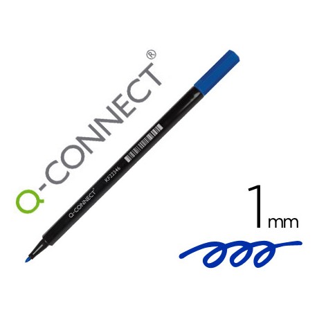 ROTULADOR Q-CONNECT PUNTA DE FIBRA AZUL - PUNTA REDONDA 1 MM