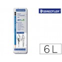 LAPICES DE GRAFITO STRAEDTLER MARS LUMOGRAPH 100 CAJA METALICA DE 6 LAPICES 8B-7B-6B-4B-2B-HB