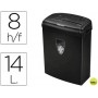 DESTRUCTORA DE DOCUMENTOS FELLOWES H-8 CAPACIDAD DE CORTE 8 HOJAS DESTRUYE GRAPAS TARJETAS DE VISITA