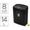 DESTRUCTORA DE DOCUMENTOS FELLOWES H-8 CAPACIDAD DE CORTE 8 HOJAS DESTRUYE GRAPAS TARJETAS DE VISITA