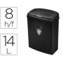 DESTRUCTORA DE DOCUMENTOS FELLOWES H-8 CAPACIDAD DE CORTE 8 HOJAS DESTRUYE GRAPAS TARJETAS DE VISITA