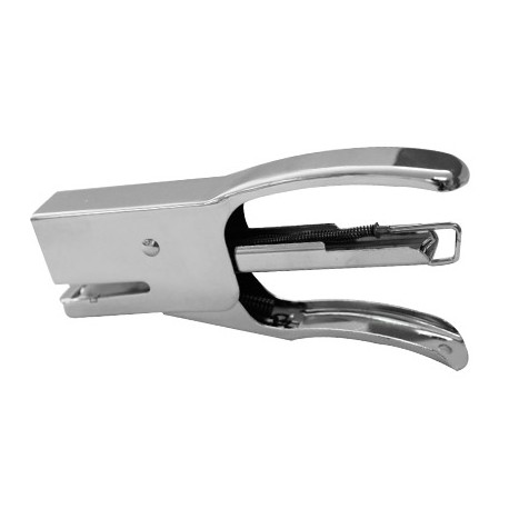 GRAPADORA Q-CONNECT METALIZADA DE TENAZA -CAPACIDAD 20 HOJAS -USA GRAPAS 24/6 26/6