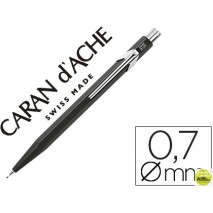 PORTAMINAS CARAN D'ACHE 844 0,7MM CUERPO NEGRO ADORNOS CROMADOS