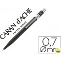 PORTAMINAS CARAN D'ACHE 844 0,7MM CUERPO NEGRO ADORNOS CROMADOS