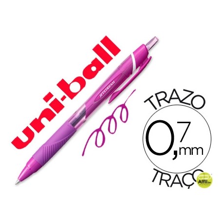 BOLIGRAFO UNI-BALL ROLLER JETSTREAM SXN157C RETRACTIL  0,7 MM  COLOR VIOLETA