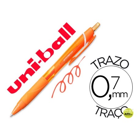 BOLIGRAFO UNI-BALL ROLLER JETSTREAM SXN 157C RETRACTIL  0,7 MM COLOR NARANJA