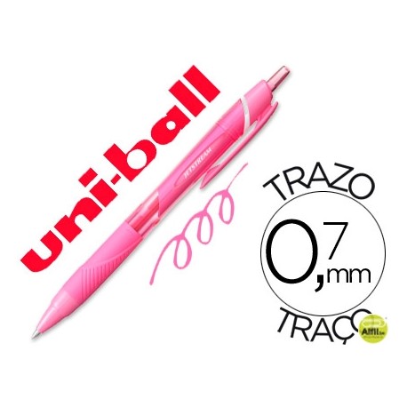 BOLIGRAFO UNI-BALL ROLLER JETSTREAM  SXN157C RETRACTIL 0,7 MM  COLOR ROSA