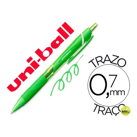 BOLIGRAFO UNI-BALL ROLLER JETSTREAM SXN157C RETRACTIL  0,7 MM COLOR  VERDE CLARO