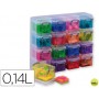 ORGANIZADOR ARCHIVO 2000 CUADRADO CON 16 COMPARTIMENTOSCON TAPA DE 0,14 LITROS COLORES TRASLUCIDOS
