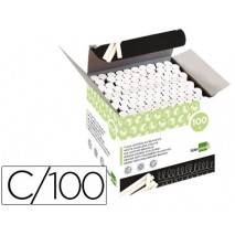 TIZA BLANCA ANTIPOLVO LIDERPAPEL CAJA DE 100 UNIDADES
