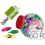 ROTULADOR LIDERPAPEL MINI FLUORESCENTE BOMBONERA 60 UNIDADES COLORES SURTIDOS