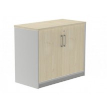 ARMARIO ROCADA CON UN ESTANTE Y DOS PUERTAS ENTERAS SERIE STORE 78X90X45 CM ACABADO AB01 ALUMINIO/HA