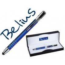 BOLIGRAFO BELIUS BELGRADO CON PUNTERO PARA PANTALLAS TACTILES AZUL EN ESTUCHE