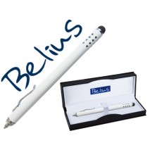 BOLIGRAFO BELIUS TIRANA CON PUNTERO PARA PANTALLAS TACTILES BLANCO EN ESTUCHE