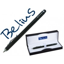 BOLIGRAFO BELIUS TIRANA CON PUNTERO PARA PANTALLAS TACTILES NEGRO EN ESTUCHE