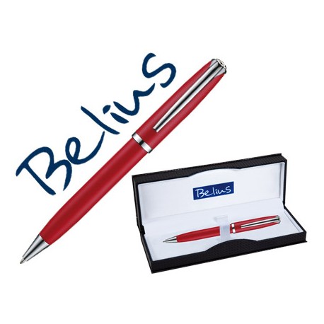 BOLIGRAFO BELIUS VILNA ROJO EN ESTUCHE