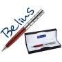 BOLIGRAFO BELIUS COPENHAGUE ROJO LACADO Y PLATA EN ESTUCHE