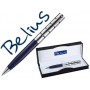 BOLIGRAFO BELIUS COPENHAGUE AZUL LACADO Y PLATA EN ESTUCHE