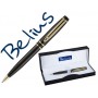 BOLIGRAFO BELIUS PARMA NEGRO LACADO CON DETALLES DORADOS EN ESTUCHE