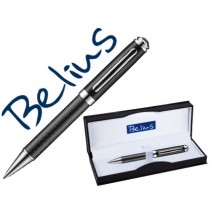 BOLIGRAFO BELIUS COSENZA NEGRO CON DETALLES EN ESTUCHE