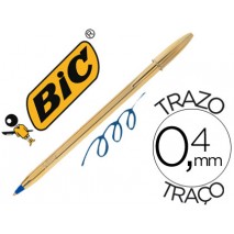 BOLIGRAFO BIC CRISTAL CELEBRATION ORO TINTA AZUL UNIDAD